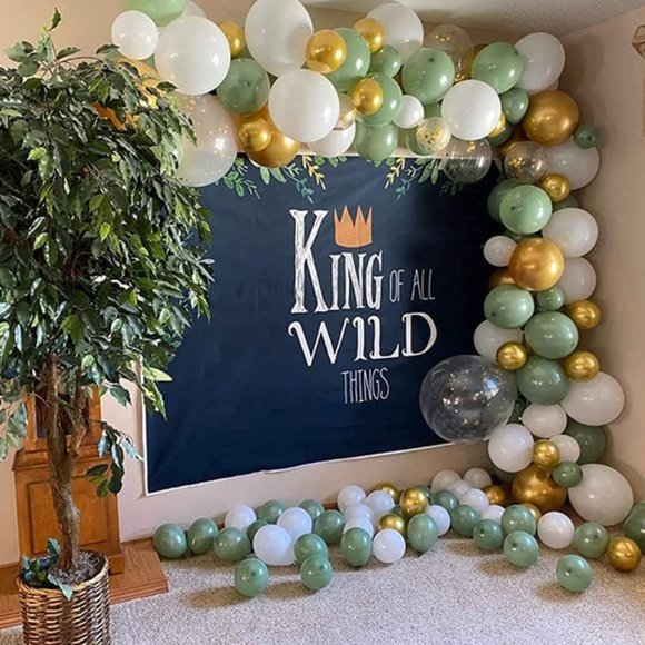 Other - 127PCS Olive Green Balloon Garland Arch Kit White Gold Balloons Set for Wedding